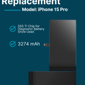 Battery Replacement for iPhone 15 Pro 3274mAh
