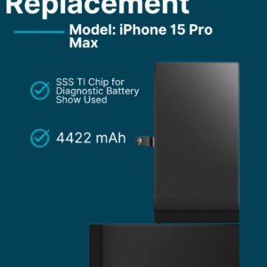 Battery Replacement for iPhone 15 Pro Max 4422mAh
